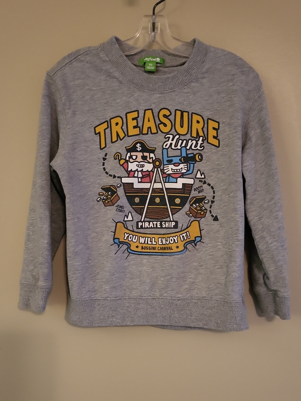 Treasure Hunt grey graphic sweatshirt